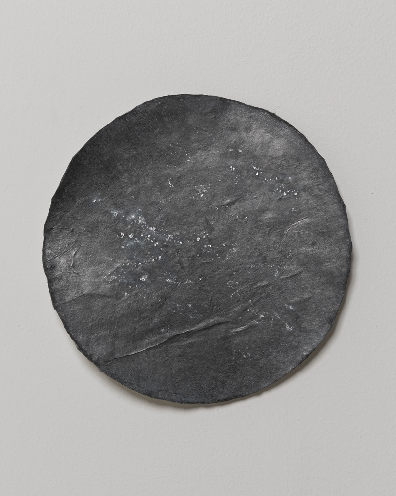 24.달씨 moonsea_장지에 연필, 아크릴채색, 은분, 껌종이_지름 25cm_2017.jpg