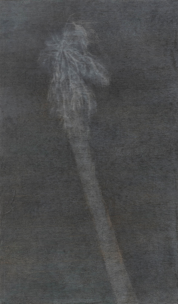 21.밤에 야자수_버려진 종이 판넬에 연필, 아크릴채색, 색연필_100x60cm_2017.jpg